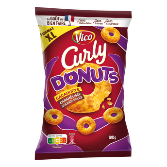 Image de Biscuits apéritifs CURLY donuts cacahuète