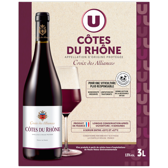 Image de U
Vin rouge AOP Côtes du Rhone Le Bois des Grives fontaine à vin