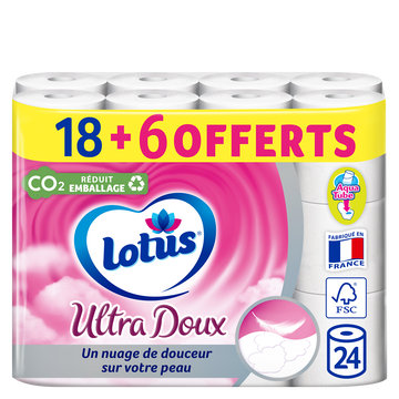 Garnier Papier Toilette Ultra Doux Lotus X24 Rouleaux