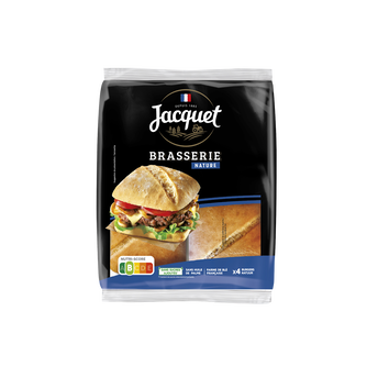 Image de Pains Burger Brasserie nature Sans Sucres Ajoutés JACQUET - x4