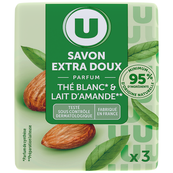 Image de U
Savon thé blanc lait amande extra doux
