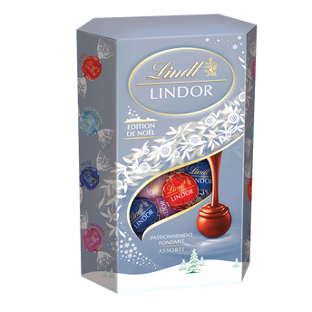 Image de Boules chocolat Lindor édition de Noël LINDT