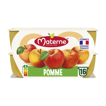 Image de Compotes Coupelles Pomme Nature MATERNE