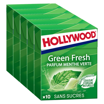 Image de Chewing-gum Greenfresh, sans sucres HOLLYWOOD, pentapack 5x10