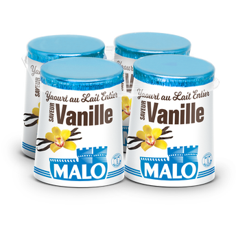 Image de Yaourt aromatisé vanille MALO pot carton