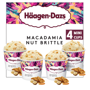 Image de Mini pots crème glacée macadamia HÄAGEN DAZS X4
