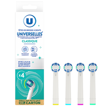 Image de U
Têtes de brosse à dents Universelles classique