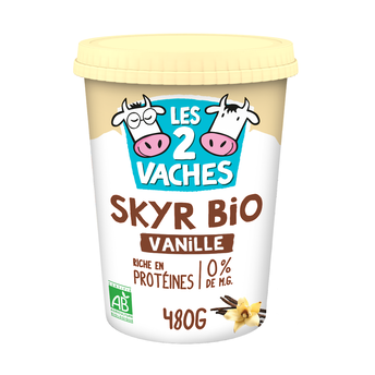 Image de Skyr vanille bio 0% mg LES 2 VACHES