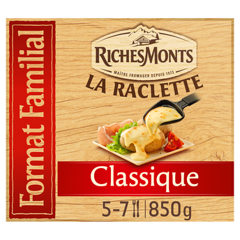 Image de Fromage à raclette nature format familial RICHESMONTS - 32 tranches