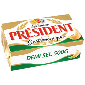 Image de Beurre demi sel Gastronomique demi sel 80% Mat.Gr.PRESIDENT
