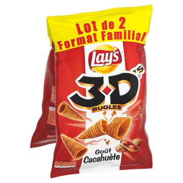 Bénénuts 3 D's Bugles Cacahuète Benenuts, 2x150g