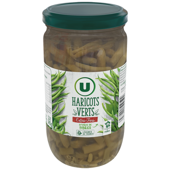 Image de U
Haricots verts extra-fins - Bocal de 345g net