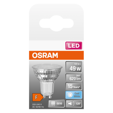 Ampoule LED OSRAM spot PAR16 80W culot GU10 blanc froid - Super U, Hyper U,  U Express 