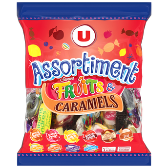 Image de U
Assortiment bonbons saveurs fruits et caramels