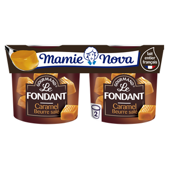 Image de Dessert Fondant Caramel beurre salé MAMIE NOVA - 2 pots de