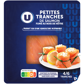 Image de U
Saumon fumé Atlantique, 4 à 6 petites tranches