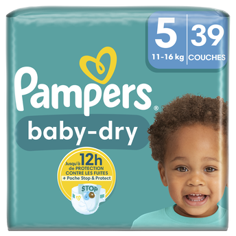 Image de Couches Baby-dry Géant PAMPERS T5