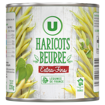 Image de U
Haricots beurre extra fins boite de