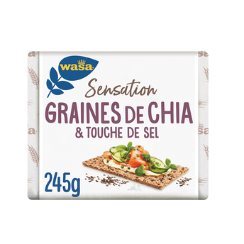Image de Biscottes Croustillantes tartillantes Sensation aux graines de chia &touche de sel WASA