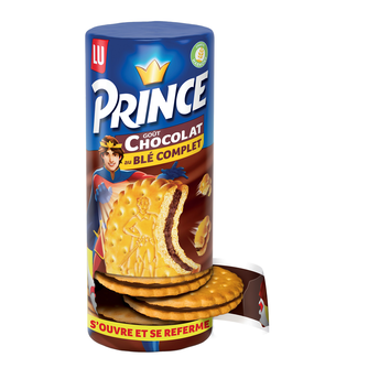 Image de Biscuits fourrés au chocolat au blé complet PRINCE, paquet de