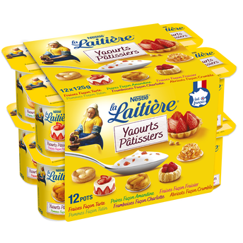Image de Yaourts pâtissiers panachés LA LAITIERE - 12 pots de