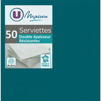 Image de U MAISON
Serviette Tex Touch en ouate fsc 38x38cm