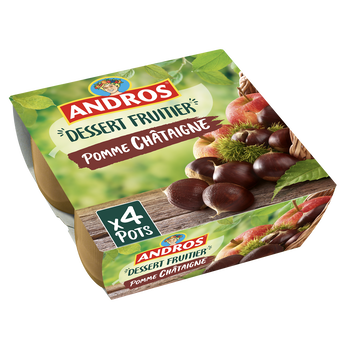 Image de Compote Pomme Chataîgne ANDROS  -  4 pots de