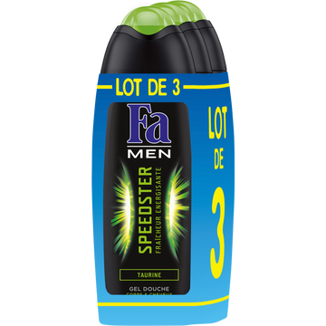 Fa Gel Douche Homme Speedster Fa, 3x250ml