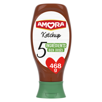 Image de Ketchup 5 ingrédients AMORA flacon souple
