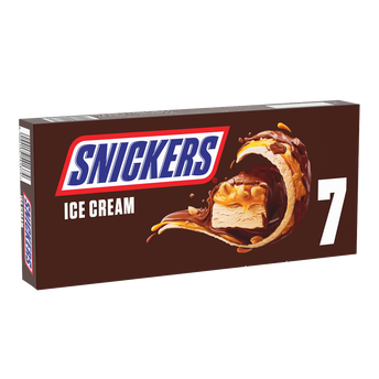 Image de Glace barres caramel cacahuètes SNICKERS, x7