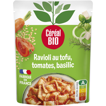 Image de Ravioli Tofu Basilic repas express CEREAL BIO
