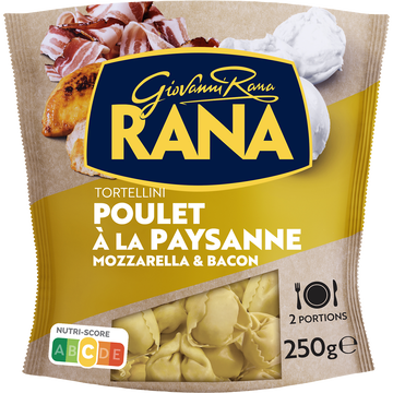 Giovanni Rana Tortellini Au Poulet À La Paysanne Mozza Et Bacon Rana 250g