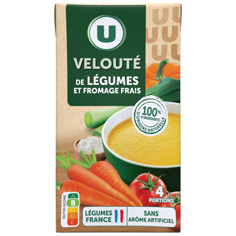 Image de U
Soupe Velouté de légumes fromage fondu brique