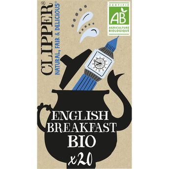 Image de Thé noir english breakfast bio CLIPPER, étui x20 sachets