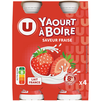 Image de U
Yaourt à boire sucré saveur fraise