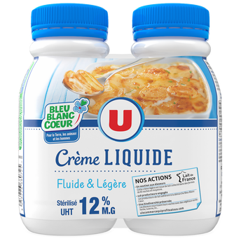 Image de U
Crème légère liquide Bleu Blanc Coeur, 12%MG