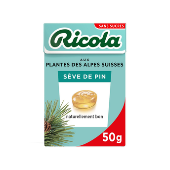 Image de Bonbon pastilles à la sève de pin sans sucre RICOLA