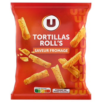 Image de U
Tortillas chips roll's goût fromage paquet de