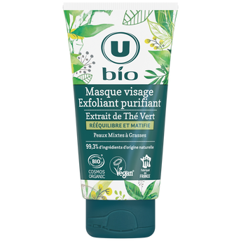 Image de U BIO
Masque visage exfoliant purifiant au thé vert tube de