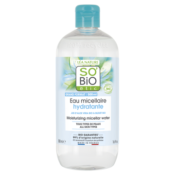 SO'BiO étic Eau Micellaire Hydratante Aloé Vera So Bio, Flacon De 500ml