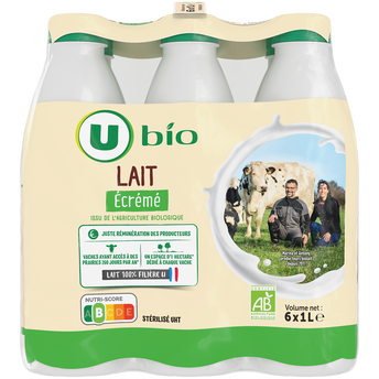 Image de U BIO
Lait UHT bio écrémé