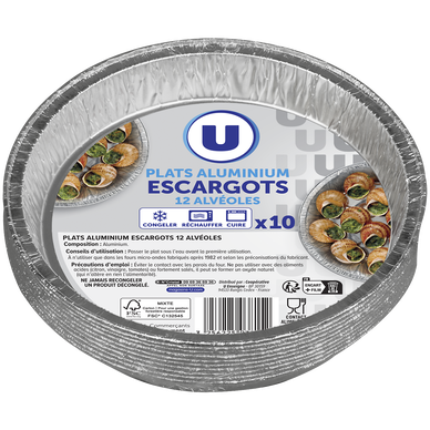 Assiette escargot ALU Ø170 mm | Contact Alimentaire 