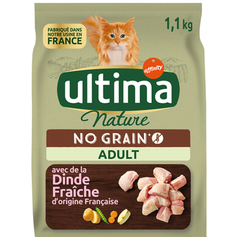 Image de Croquettes pour chat à la dinde no grain ULTIMA NATURE