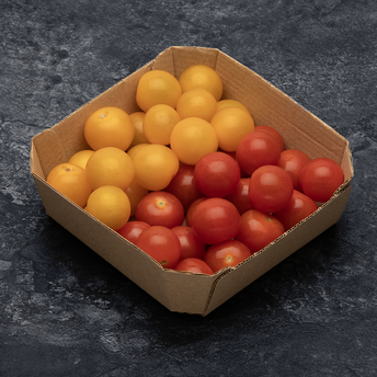 Image de Tomate cerise mélangée, Segment Les Cerises Rondes, catégorie 1, Maroc, barquette