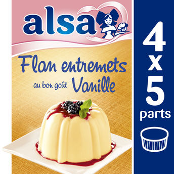 Image de Préparation pour flan onctueux saveur vanille ALSA, 4 doses