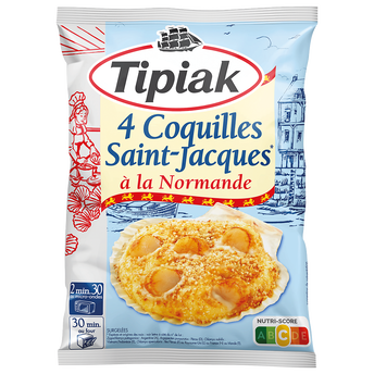 Image de Coquilles Saint Jacques à la normande TIPIAK, 4x 90g soit