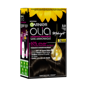 Garnier Coloration Permanente Sans Ammoniaque Châtain Foncé Pur N°3.0 Olia