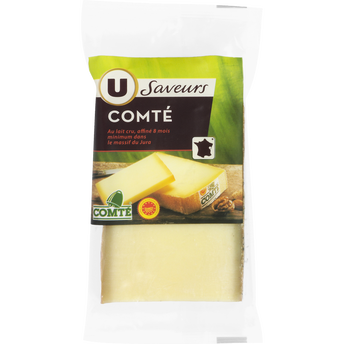 Image de U SAVEURS
Comté AOP au lait cru 8 mois mini d'affinage, 34%mg