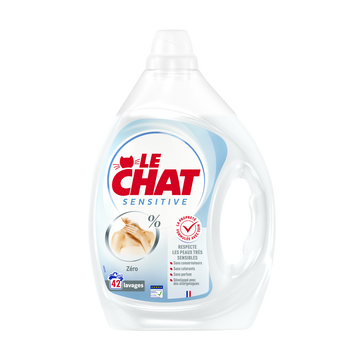 Image de Lessive liquide Sensitive 0% pour peaux très sensibles LE CHAT - 42