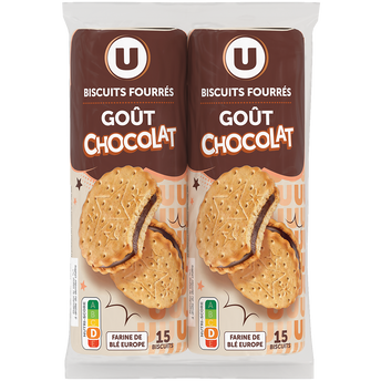 Image de U
Gâteaux Goûters ronds fourrés au chocolat 2 paquets de